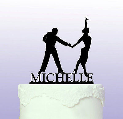 Personalised Latin Dancers Acrylic Cake Topper