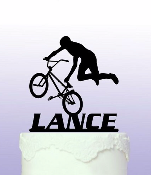 Bicycle BMX cake image topper party decoration birthday personalized name  edible | eBay